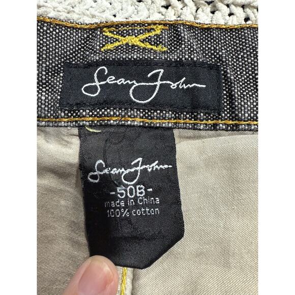 Y2K VTG Sean John Jeans Wide Leg Baggy Hip Hop Carpenter Mens Sz 50B Gray Denim - Picture 2 of 11
